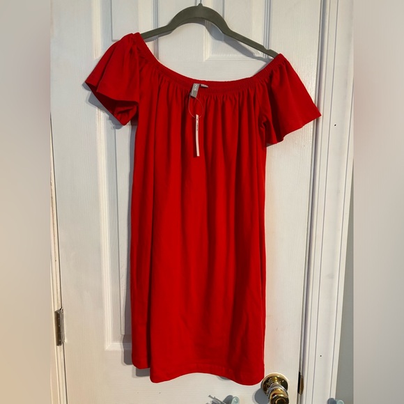 ASOS Off Shoulder Mini Dress - Red - Size 4 BNWT - Picture 1 of 3